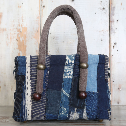 一閑張りバッグ（襤褸 × 古布仕立て） かごバッグ はなかご 通販