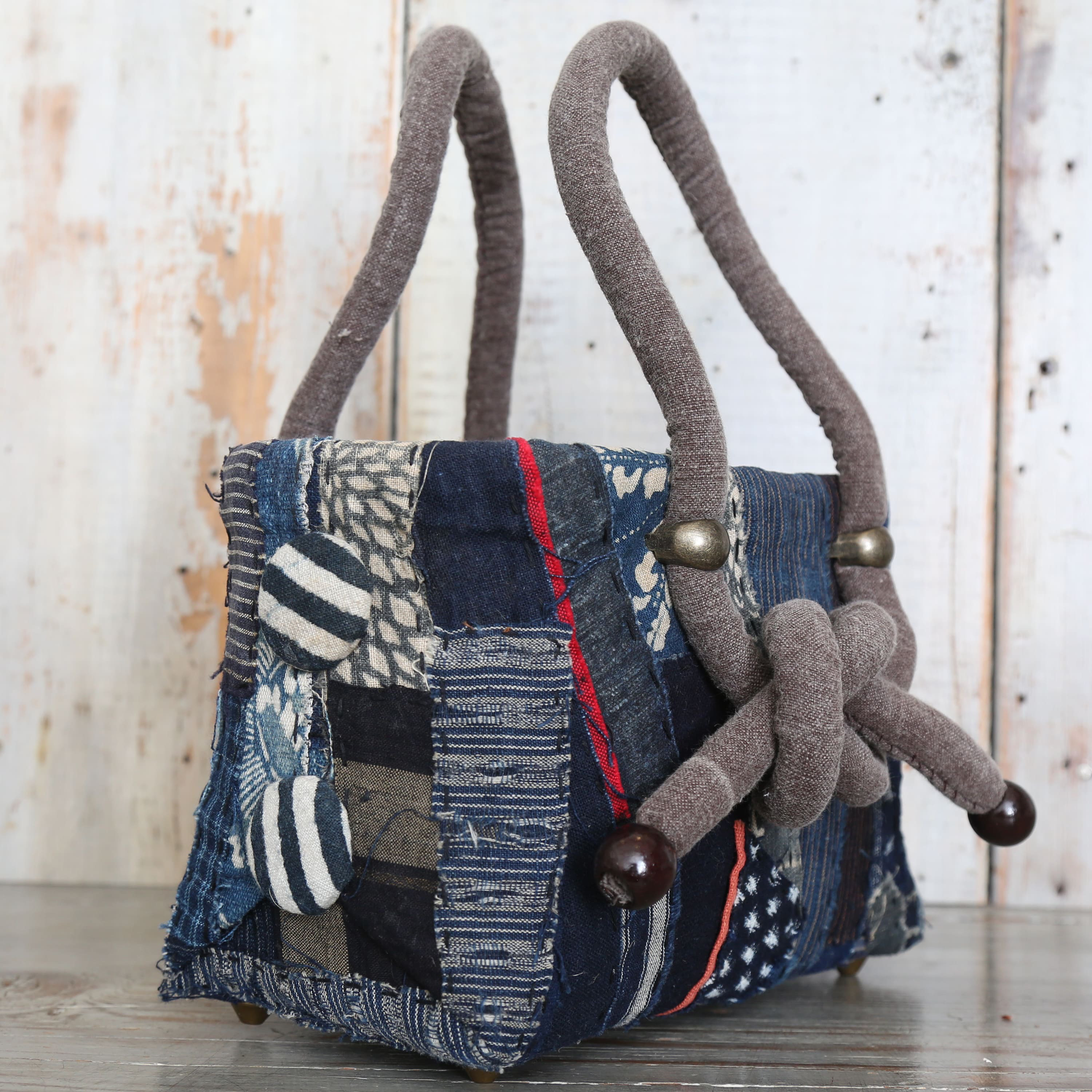 一閑張り 一閑張りバック レトロ ノスタルジー 古布 ヴィンテージ