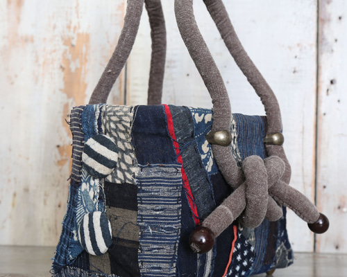 七五三古布一閑張りバック 七五三古布一閑張りバック 一閑張りバッグ古布の着物とのコラボ かご