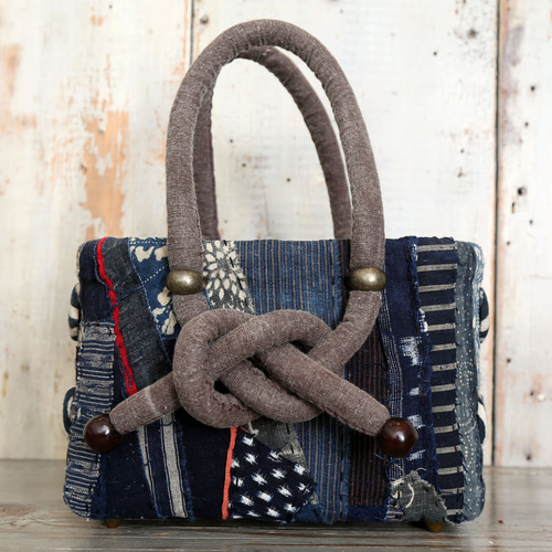 一閑張りバッグ（襤褸 × 古布仕立て） かごバッグ はなかご 通販