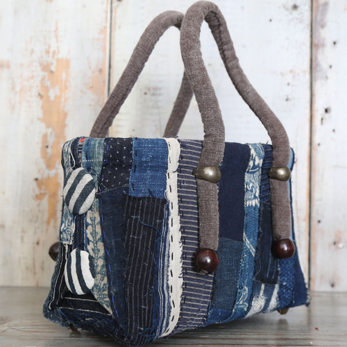 一閑張りバッグ（襤褸 × 古布仕立て） かごバッグ はなかご 通販