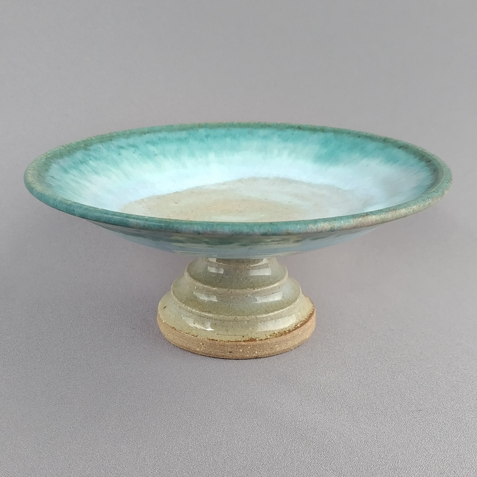 コンポート　緑釉　【商品番号：00739】