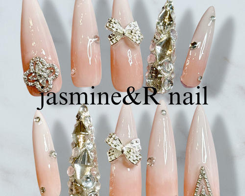 ロングネイルチップ ベイビーブーマー ギャル ちゅるん グラデ