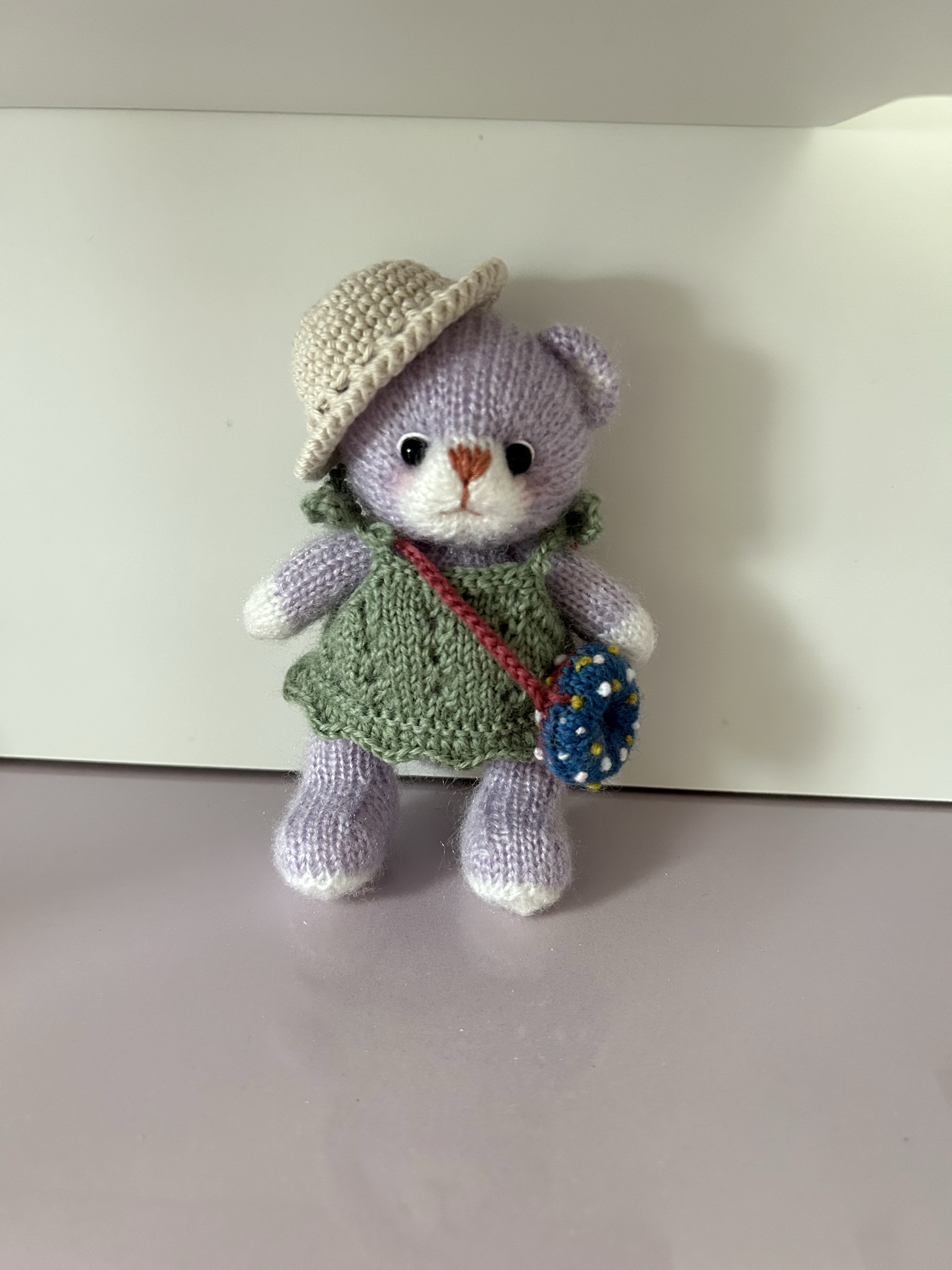 編みぐるみ　くま　棒針　ぬいぐるみ　着せ替えセット