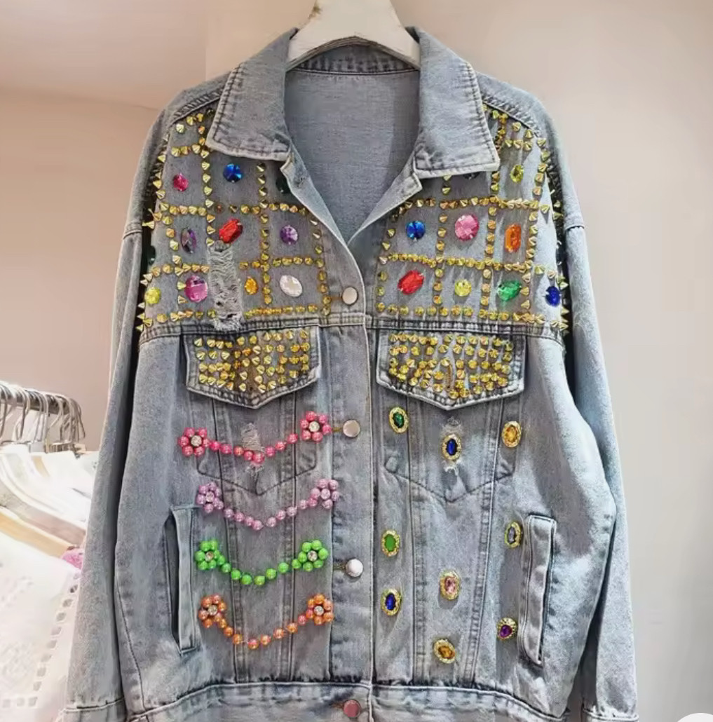 【身に纏うアート】ジャケット デニム レディース コート 気分が上がる ジャケット