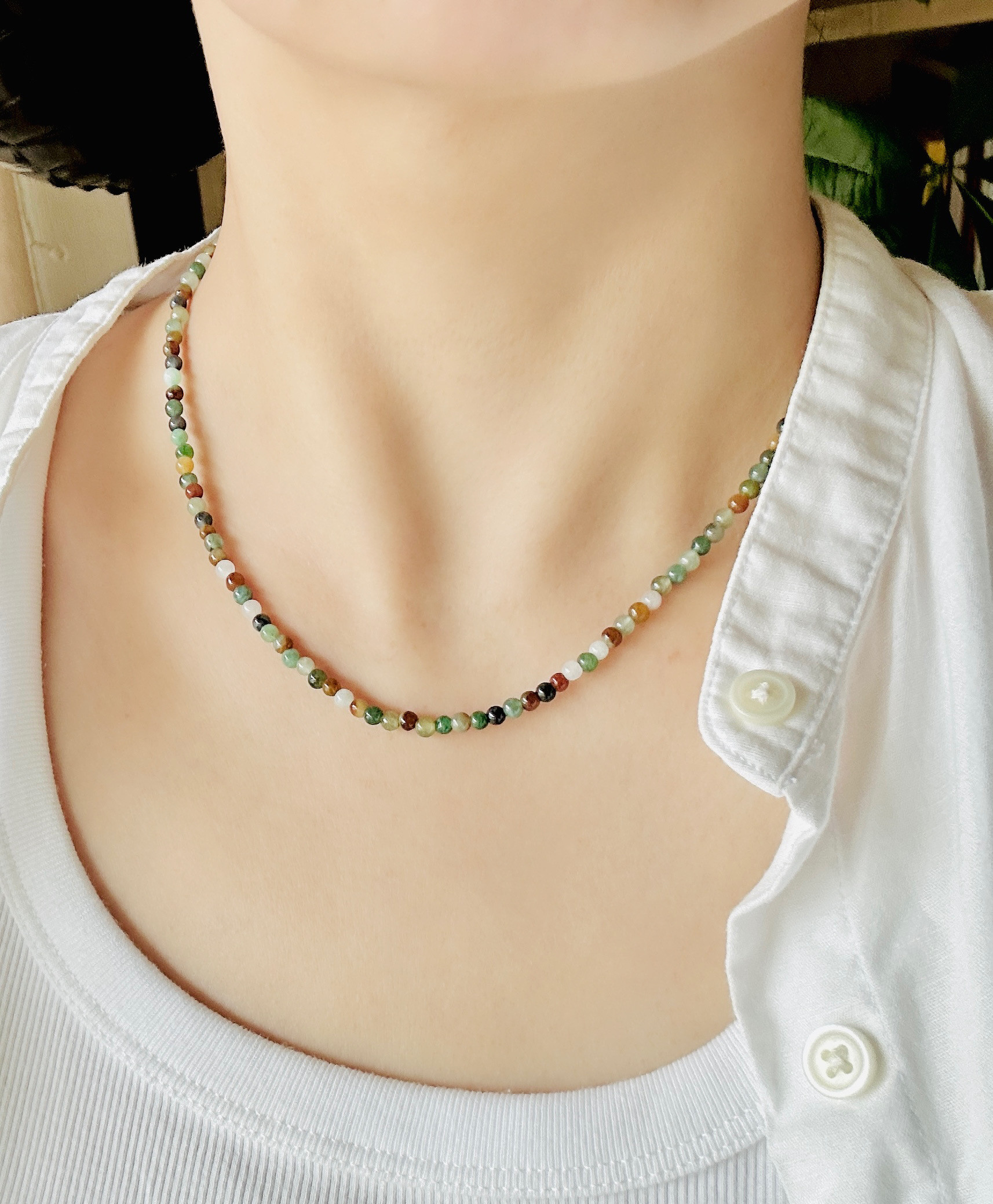 ミャンマーA貨翡翠 本翡翠ジェイド ネックレス