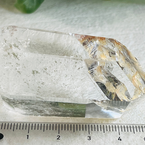 コパー（銅）内包 レインボー クリスタル 水晶 ポイント ポリッシュ