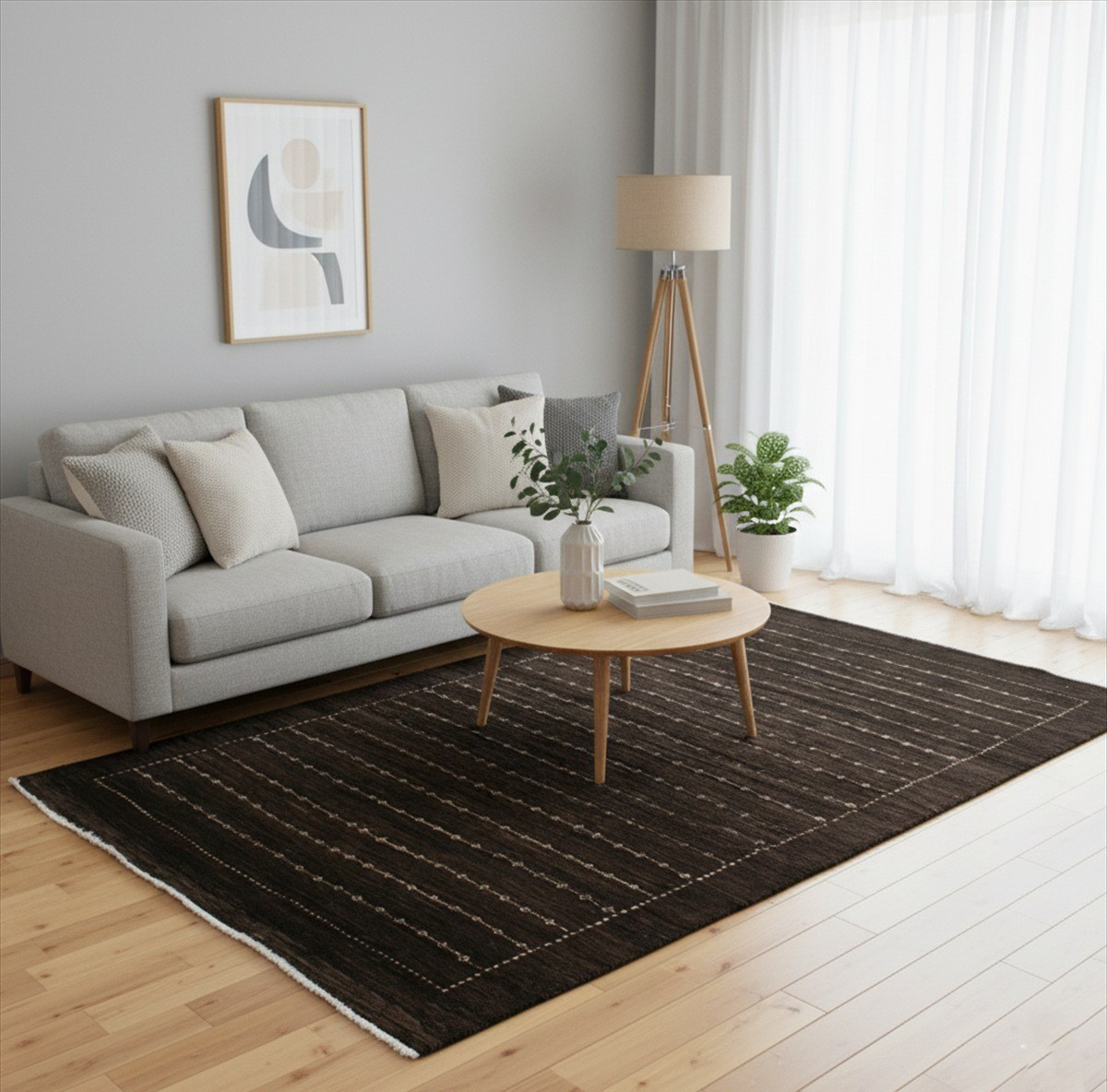 目玉品】四季を楽しむオールシーズンラグ　ガゼニ ギャッベ　190x137㎝　BP124