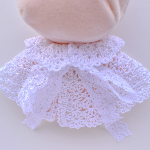 ぬい服 ケープ 10～15cm ぬいぐるみ 着せ替え服 レース編み リボン