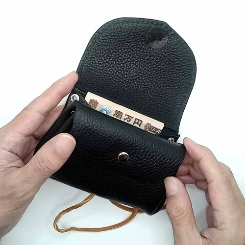 【専用です】本革レザーミニウォレットインディアン鹿革ブラウン牛革ゴローズ好きな方 本革レザーミニウォレットインディアン鹿革紐ホワイトハーツ