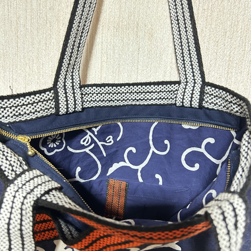 酒屋さんの前掛けからのリメイクバッグ 宗玄 トートバッグ アトリエ