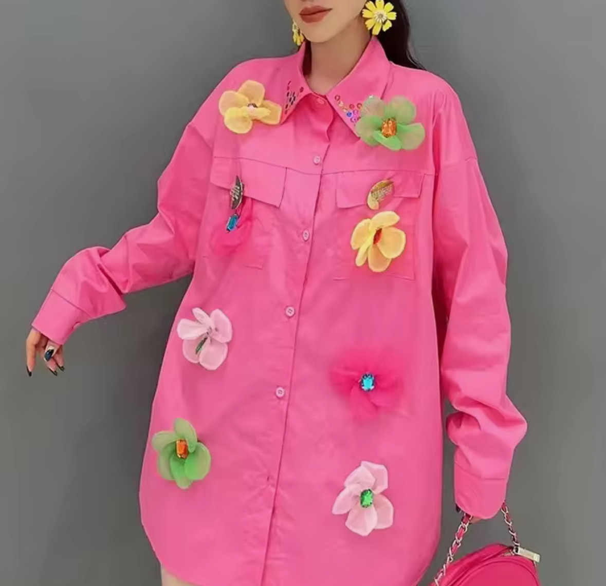 【身に纏うアート】シャツ トップス レディース 気分が上がる洋服 カラフル シャツ 2色展開 9,918円