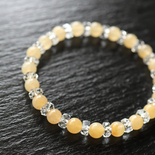 特注H&E社 ヒマラヤゴールドアゼツライト 24㎜ ブレスレット 証明付き