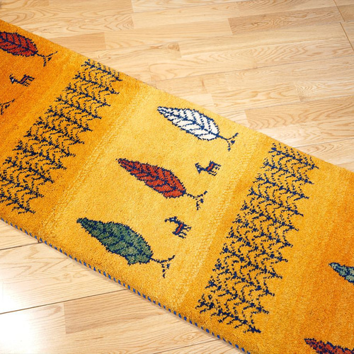 秋の連休中キャンペーン】ギャッベランナー中145×50黄金色糸杉