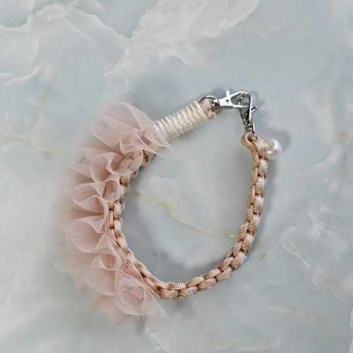 秋色 上品きれいめスマホハンドストラップ ゴールド くすみピンク