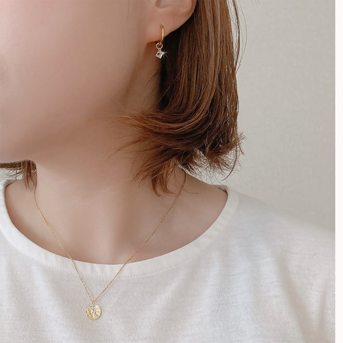 月 と 星 ネックレス ピアス アクセサリーセット 金属アレルギー対応