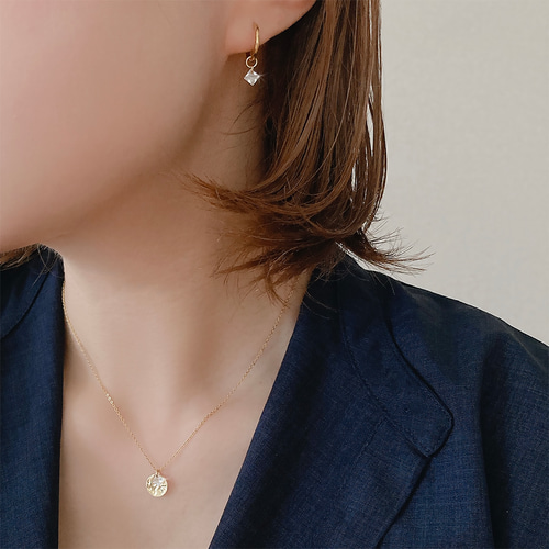 月 と 星 ネックレス ピアス アクセサリーセット 金属アレルギー対応