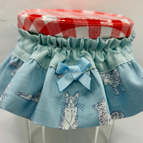 猫ちゃんザビエル首輪プレミアム たっぷりギャザー meow リード・首輪