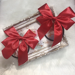 リボン　ヘアゴム♡セレシャムリボン♡ワイン♡ハンドメイド リボン ヘアゴム ヘアアクセサリー ワインレッド ハンドメイド 2つ