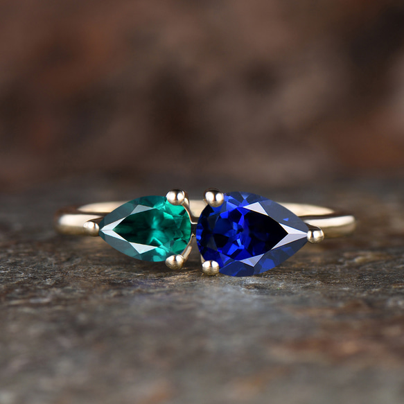 サファイア 18k あとk 指輪 リング 10号 サファイア 18k あとk