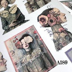 送料無料【A66コラージュ素材】シール アリス ファイル ジャンク