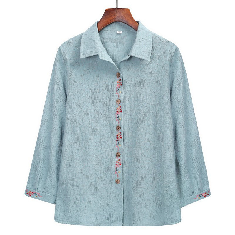 レディースセットアップ 長袖綿刺繍カーディガン＆パンツ2点セット