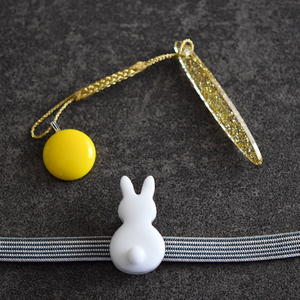 お月見　帯留め　根付け　ウサギと月