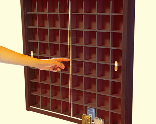 ZIPPO ライター収納 コレクションケース ディスプレイ アクリル障子付 値下げ！ZIPPO ライター収納 コレクション ディスプレイ アクリル障子