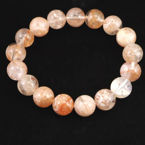 ピンクファイアーアゼツライト　φ約12㎜　丸珠　ブレスレット　H&E社 H&E社 ピンクファイア アゼツライト 12mmブレスレット 42.5g #75562