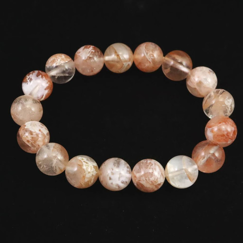 H&E社 ピンクファイア アゼツライト 12mmブレスレット 42.2g #23127