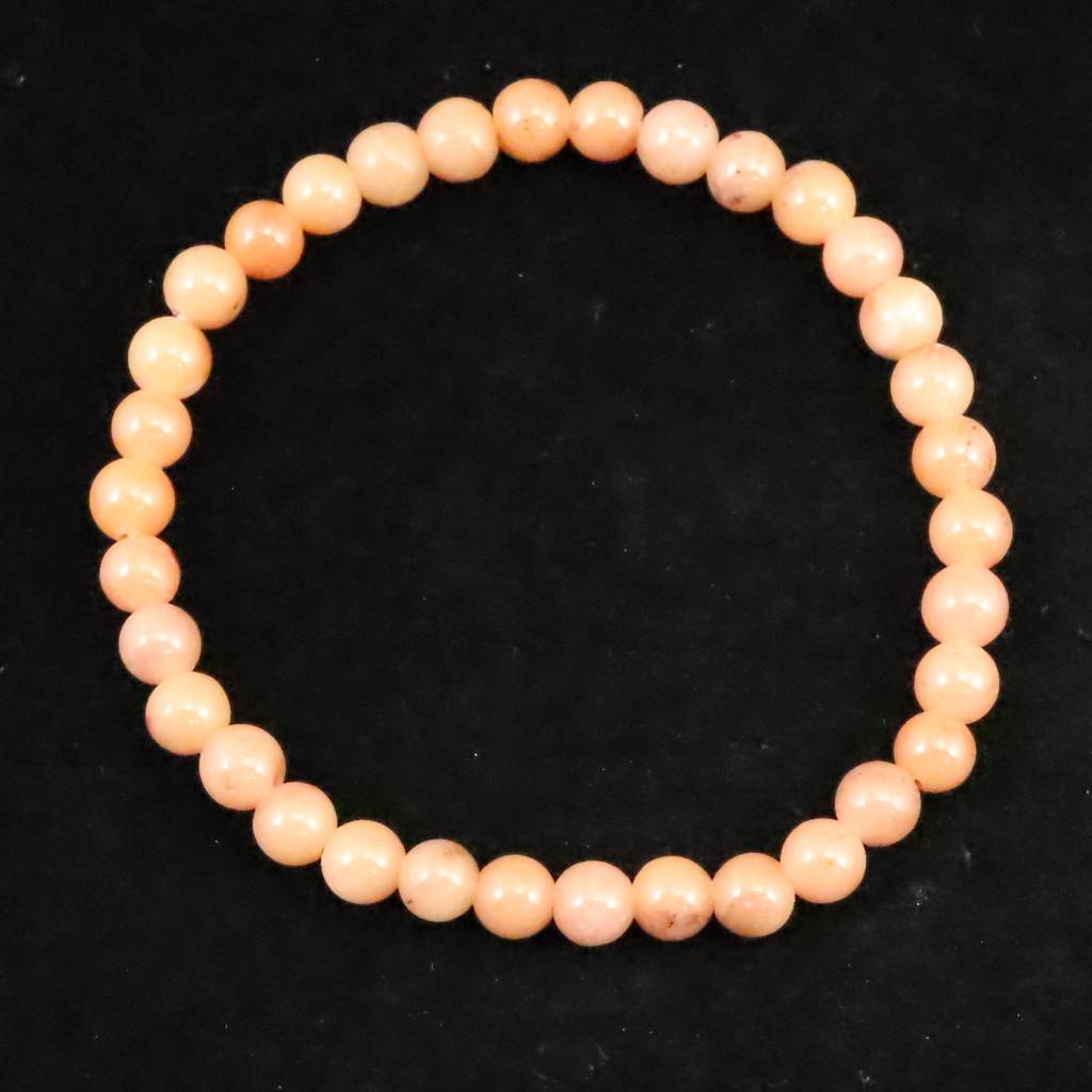 H&E社 ローダゼツ ピンクアゼツライト（AZOZEO)  5.5mmブレスレット  9.2g 　 #60197