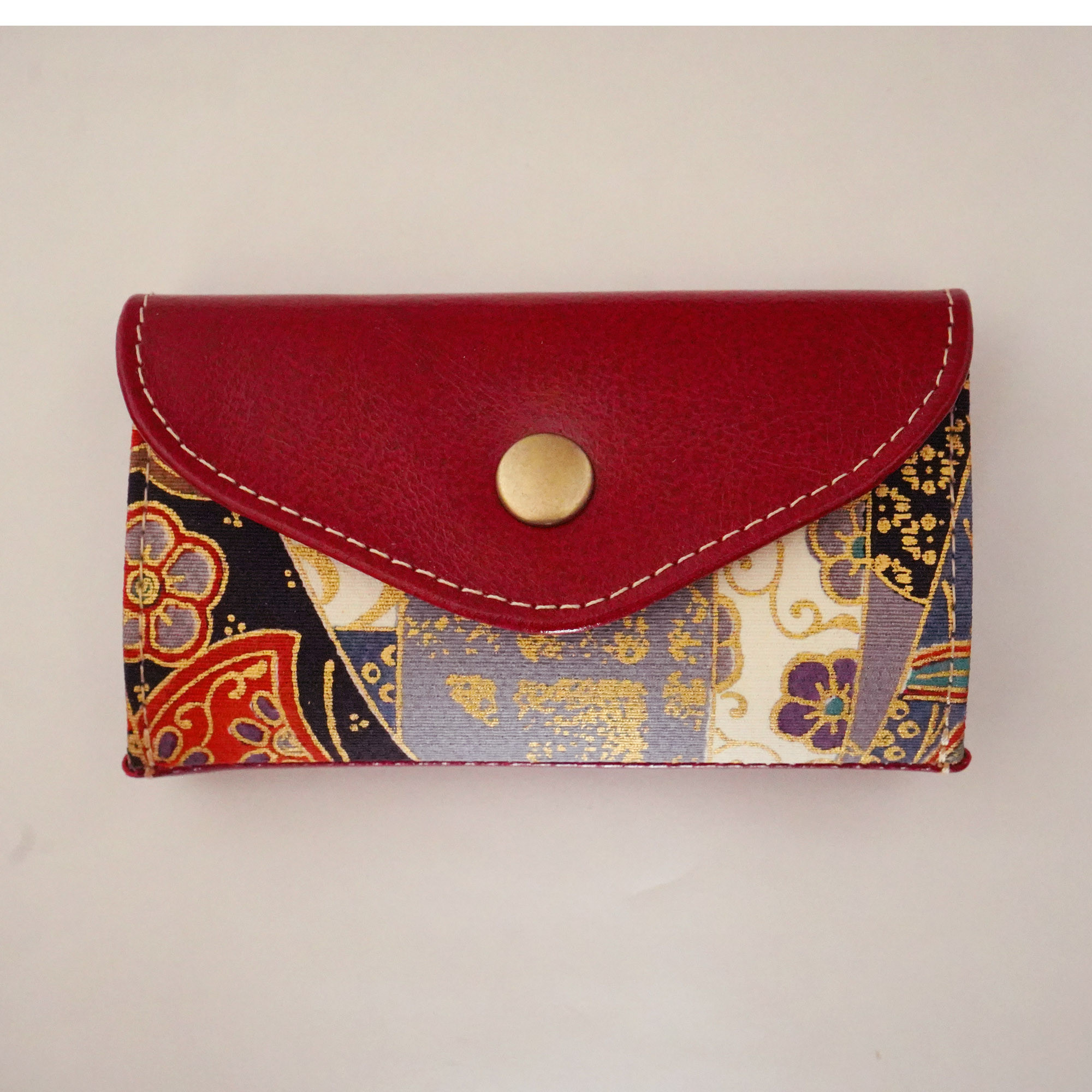 キーケース 大容量 キーホルダー カード収納 着物地×革 【セパレート】ZIZZ_sep_NO.218【柄違い再入荷】