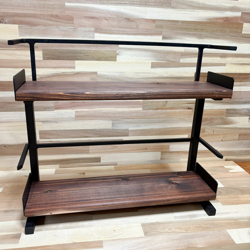 アイアン2段本棚、ブックスタンド 本棚・絵本棚・マガジンラック