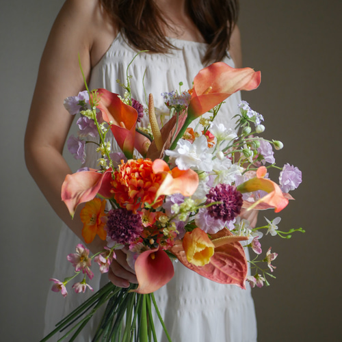 〈アーティフィシャルフラワー〉韓国ブーケ ウェディングブーケ 造花ブーケ 韓国ブーケ アーティフィシャル