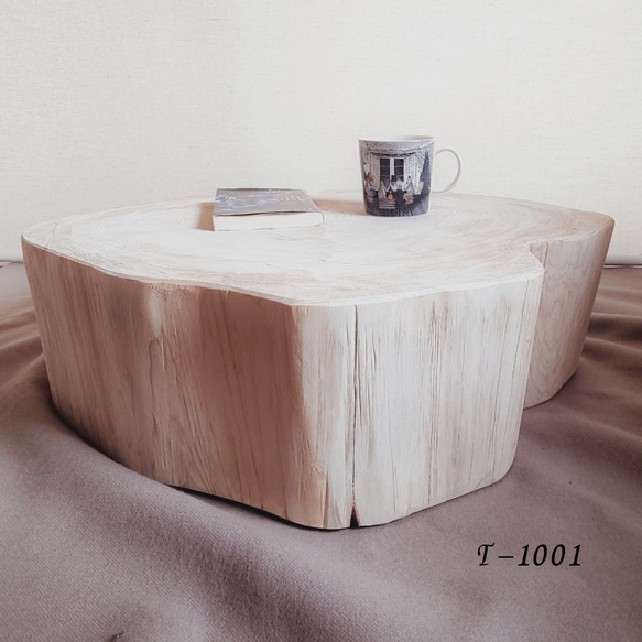 東濃ひのき 天然アロマ 切株テーブル・超超特大・無垢無塗装・オーガニック