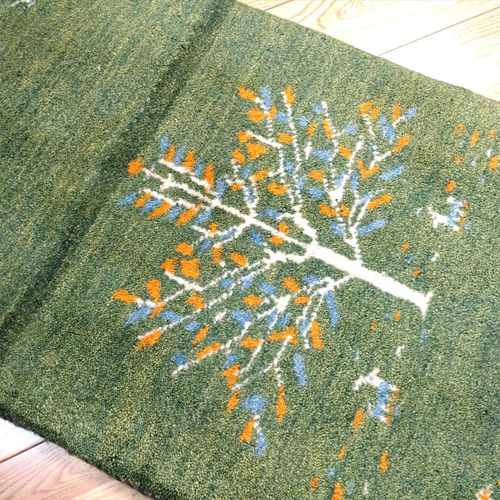 【夏のキャンペーン】ペルシャ　ギャッベ 玄関　88×60 茜色　生命の木 夏のキャンペーン】ペルシャ ギャッベ 玄関 88×60 茜色 生命の木