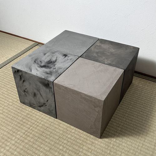 【2個セット】モールテックス ディスプレイ台 25cm角 グレー グレージュ モールテックス ディスプレイ台 25cm角 グレージュ