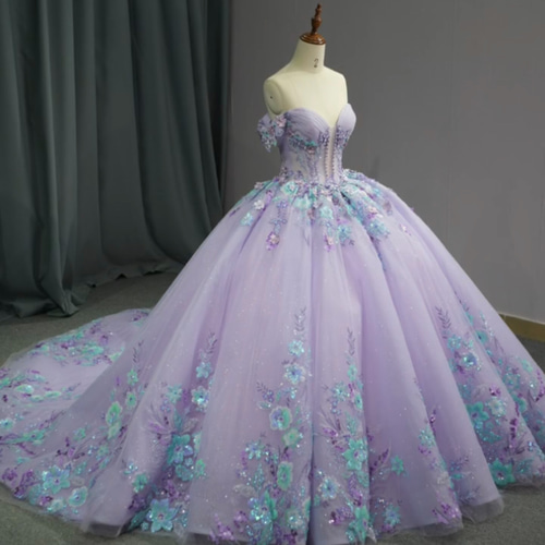 目立つ 憧れのドレス 紫セクシー カラードレス 二の腕を隠せる vネック