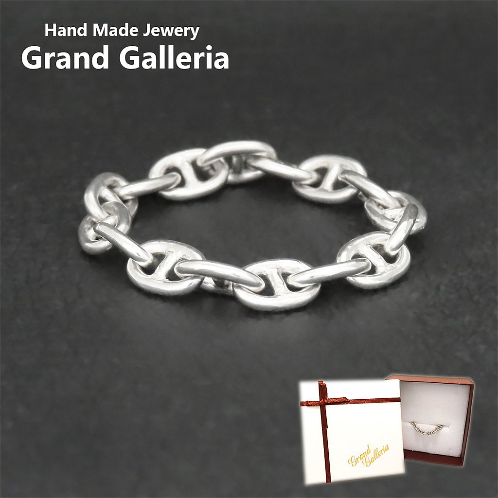 マリーナチェーンリング 指輪 シルバー925 4.6mm 【刻印無料】 シンプル チェーン リング シルバーアクセサリー