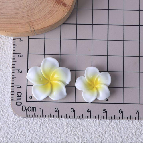 P1065大(2個)ネイルパーツ 水色 プルメリア ハイビスカス ギャル