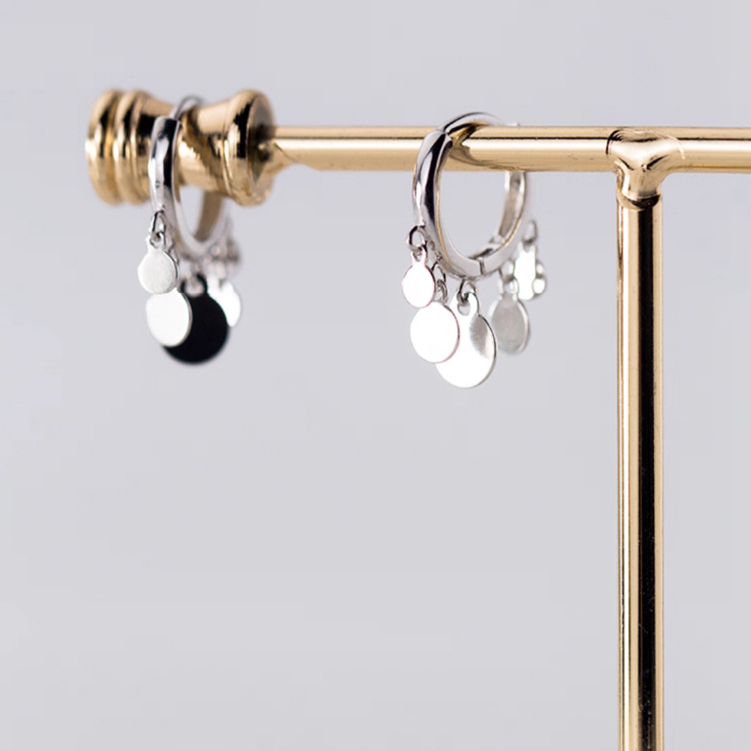 シルバー925 じゃらん　フープピアス 18KGP 華奢 上品  大人カジュアル つけっぱなし 金属アレルギー対応