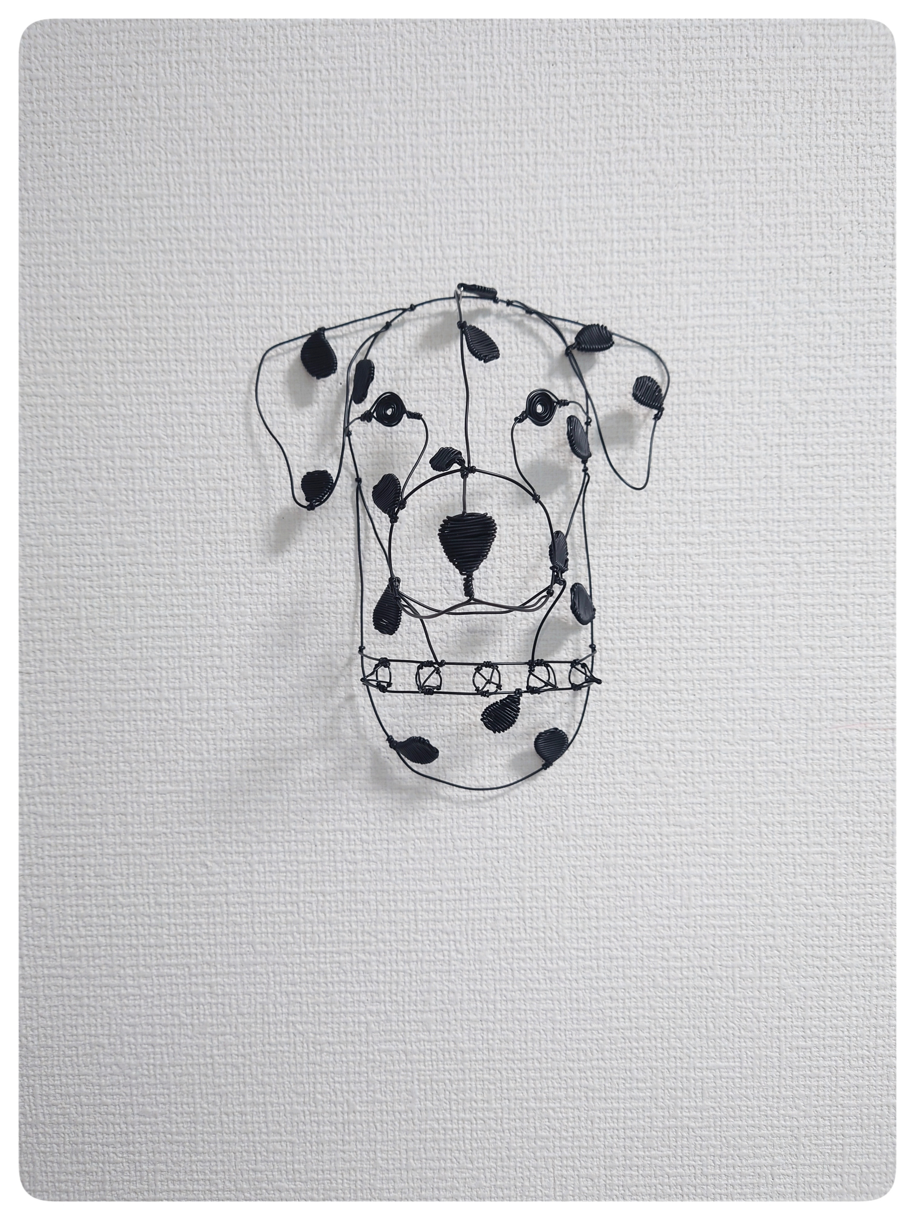 ワイヤーアート　ダルメシアンくん（スタッズ風ver.）