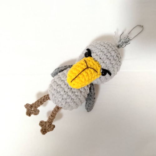 Rusty】ミニビロコウ＆ハシビロコウ あみぐるみ ハシビロコウの編み