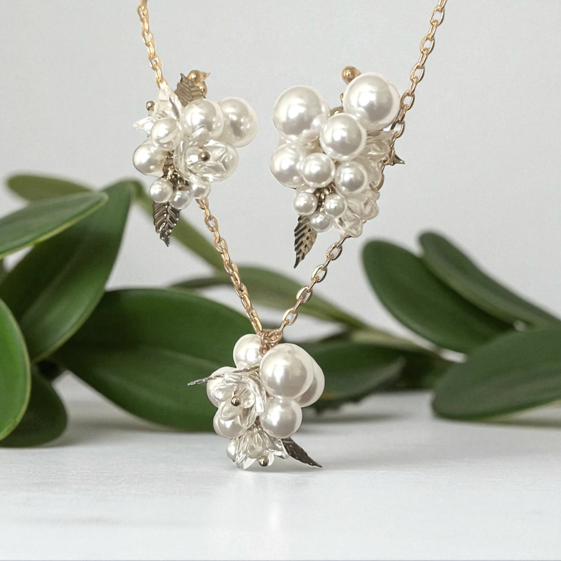 【セット】ミノリPearl MP210 ネックレス＆ピアス（イヤリング）