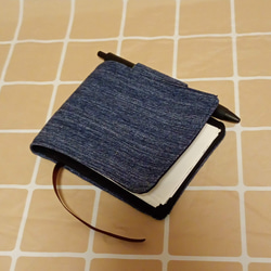 MK裏紙メモ帳カバー,A7メモ帳カバー縦開き その他雑貨 Charmant blue