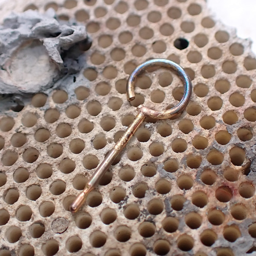 グレープアゲートピアス1組 K18 ピアス（スタッド・一粒） makekaz