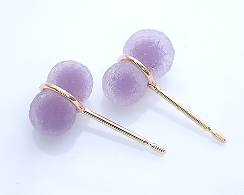 専用 A13 透明感グレープアゲートピアス 一点物ルース 透明感グレープアゲートのピアス🍇 ポコポコとした