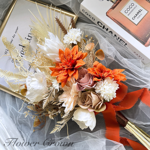 アーティフィシャルフラワーブーケ 結婚式 クラッチブーケ