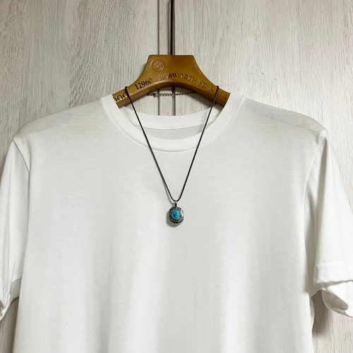 モレンシ　ナチュラル　ターコイズ　シルバー　ネックレス　#インディアンジュエリー モレンシ ナチュラル ターコイズ シルバー ネックレス