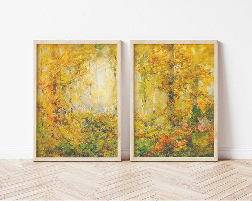 黄色　緑　グリーン　ブラウン　ゴールド　抽象画　絵画　　北欧　モダン 7cd7a326472f832f6ba603569a0e6e